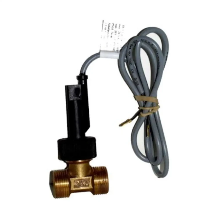 VKX15M2 Detektor przepływu, PN10, maks. 100 °C, styk kontaktronowy 240 V AC / 48 V DC / 1 A, przełączanie przy 2,5 l/min; do c.w.u. i regulatorów RVD..