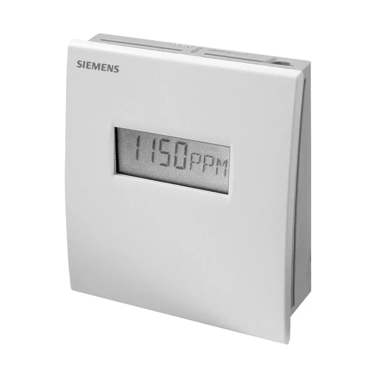 QPA2080D Pomieszczeniowy czujnik jakości powietrza, 1 wyjście 0..5 lub 0..10 V (CO2: 0..2000 ppm), pasywny sygnał temperatury, wyświetlacz