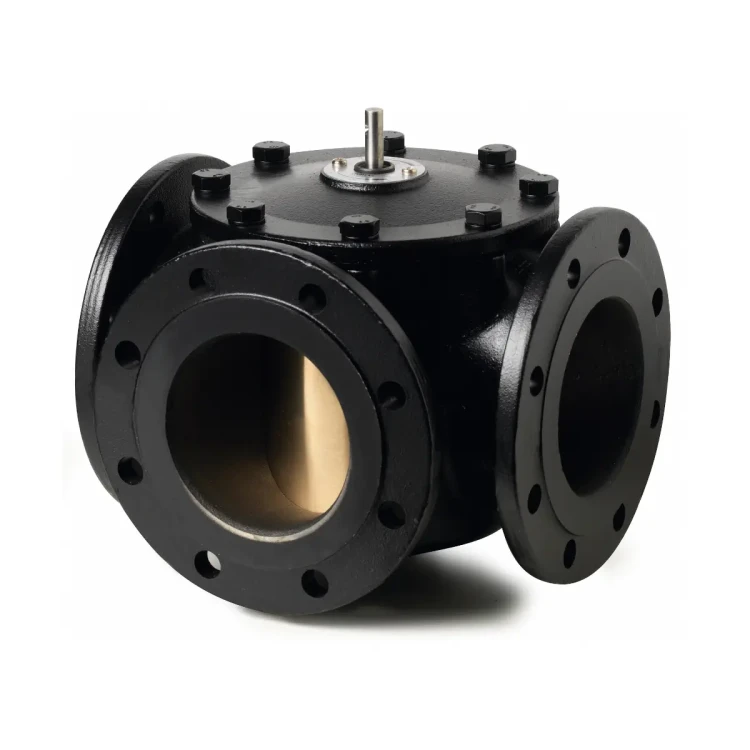 VBF21.65 Zawór obrotowy 3-drogowy kołnierzowy z żeliwa, PN6, 2..120 °C, DN65, kvs 63 m3/h