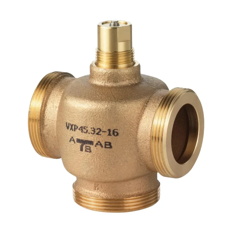 VXP45.10-0.25 Zawór trójdrogowy gwintowany z brązu, PN16, 2..110 °C, skok 5,5 mm, DN10, kvs 0,25 m3/h
