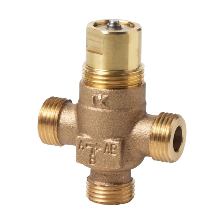 VXP45.10-0.63 Zawór trójdrogowy gwintowany z brązu, PN16, 2..110 °C, skok 5,5 mm, DN10, kvs 0,63 m3/h