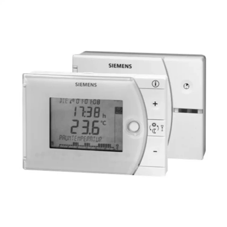 REV24RF/SET Regulator pomieszczeniowy bezprzewodowy (sterowanie radiowe), zestaw: nadajnik z podstawką + odbiornik, funkcjonalność jak REV24