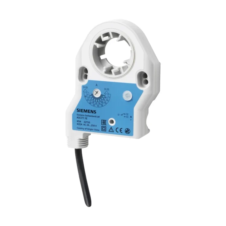 ASC77.1E Zewnętrzny przełącznik pomocniczy, 24..250 V AC / 12..30 V DC, pojedynczy