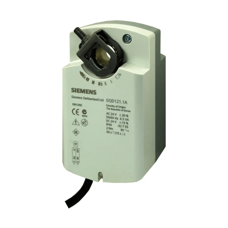 GQD321.1A Siłownik obrotowy ze sprężyną powrotną, 2 [Nm], 2-stawny, 230 [V] AC, 30/15 [s]