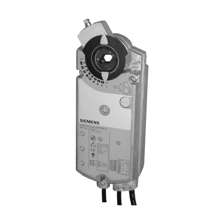 GIB135.1E Siłownik obrotowy bez sprężyny powrotnej, 35 [Nm], 3-stawny, 24 [V] AC, 150 [s], 2 styki pomocnicze, potencjometr zwrotny