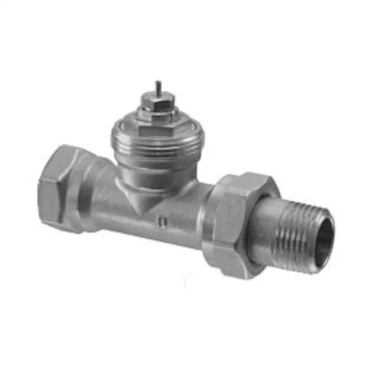 VDN110 Zawór grzejnikowy z mosiądzu, PN10, 1..120 °C, wersja prosta, wg DIN (długi), DN10, kvs 0,09..0,63 m3/h