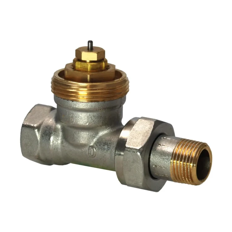 VDN220 Zawór grzejnikowy z mosiądzu, PN10, 1..120 °C, wersja kątowa, wg NF (krótki), DN20, kvs 0,31..1,41 m3/h