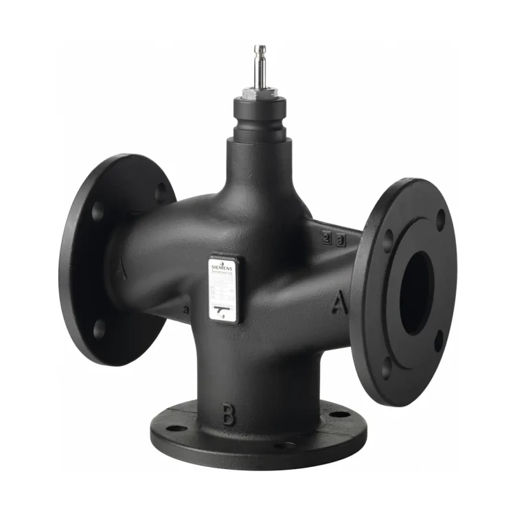 VXF43.125-250 Zawór trójdrogowy kołnierzowy z żeliwa, PN16, -20..+220 °C, skok 40 mm, DN125, kvs 250 m3/h