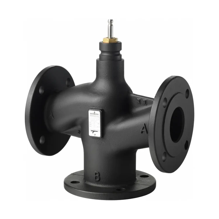 VXF53.15-2.5 Zawór trójdrogowy kołnierzowy z żeliwa, PN25, -20..+220 °C, skok 20/40 mm, DN15, kvs 2,5 m3/h