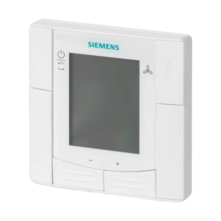 RDF302 Regulator pomieszczeniowy, 230 V AC, 5..40 °C, komunikacja Modbus, klimakonwektory 2- lub 4-rurowe, sprężarki, wyjścia sterujące do wyboru 2-stawne (maks. 2) lub 3-stawne (maks. 1)