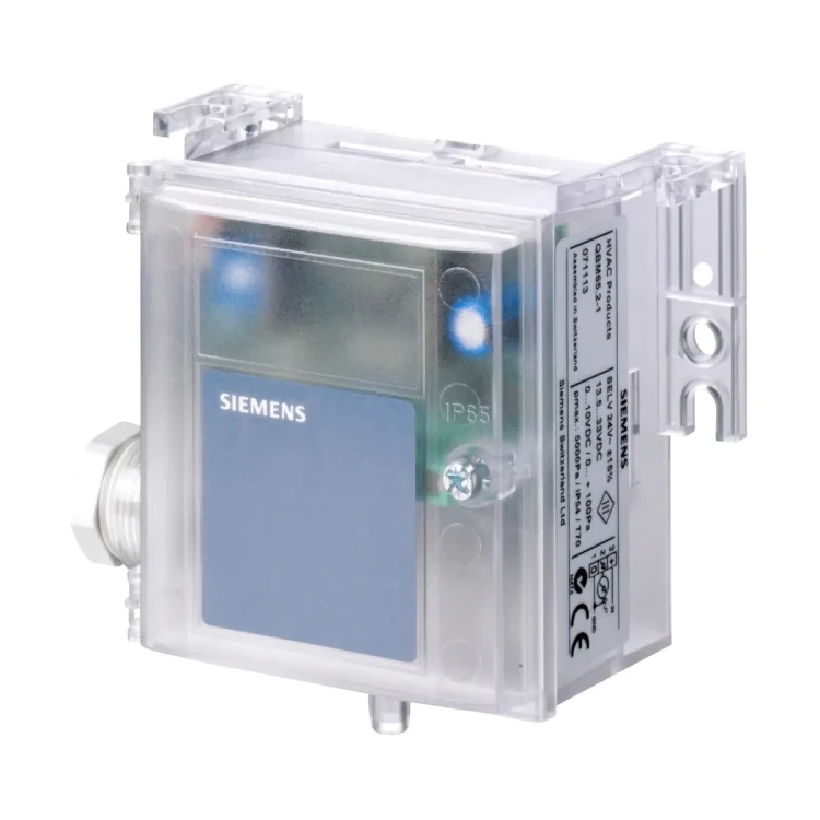 QBM3020-1U Czujnik różnicy ciśnienia do powietrza i gazów nieagresywnych, -50..+50 Pa, wyjście 0..10 V, IP54, nastawiana charakterystyka