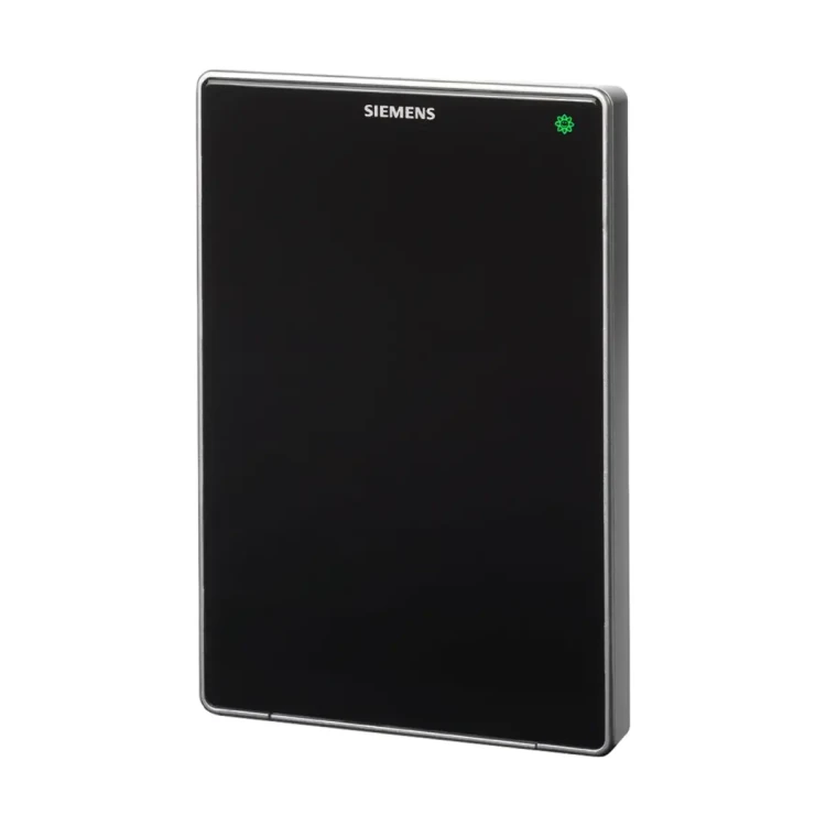 QMX3.P70-1BSC Pomieszczeniowy czujnik temperatury, wilgotności i CO2, z diodowym wskaźnikiem jakości powietrza, komunikacja KNX S-Mode lub PL-Link, kolor czarny