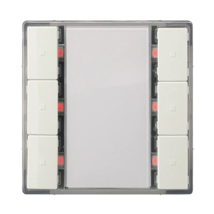 5WG1223-2AB14 UP 223/14 Przycisk wielofunkcyjny, potrójny, z sygnalizacją statusu przez diodę LED, kontrolą scen i czujnikiem temperatury, tytanowa biel