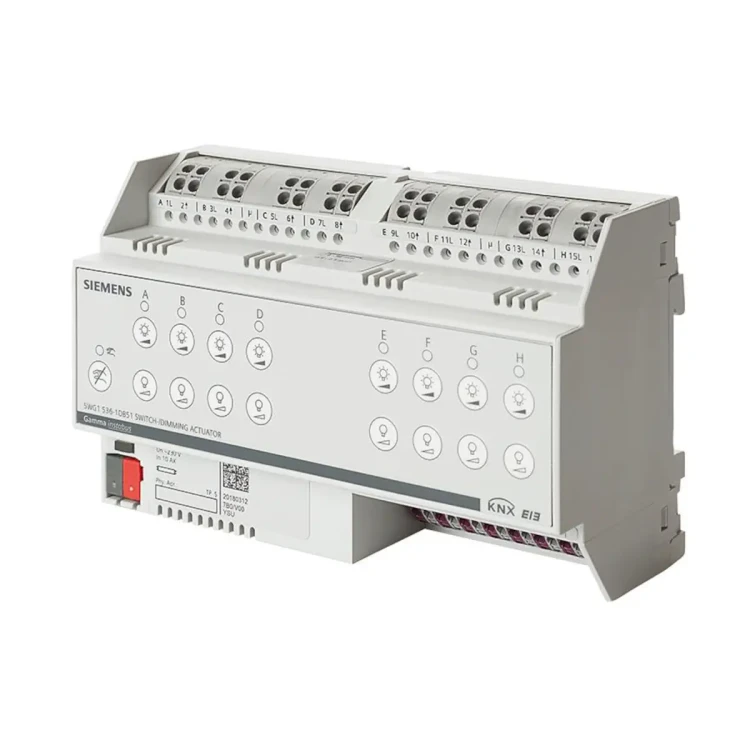 N 536D51 Aktor załączający/ściemniający 8 x AC 230 V, 10AX, 1…10 V