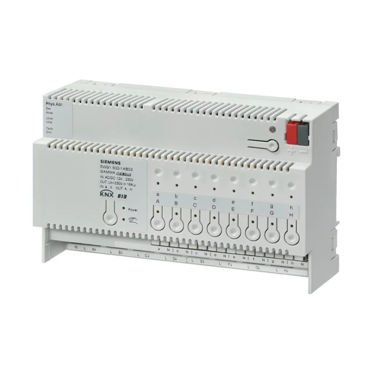 5WG1502-1AB02 N 502/02 Aktor kombi, wyjścia załączające‚ 8 x AC 230 [V]‚ 16 [A]‚ 8 x wejść binarnych