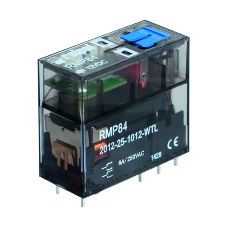 RMP84-2012-25-1024-WT Przekaźnik elektromagnetyczny, miniaturowy (z trybem ręcznym)
