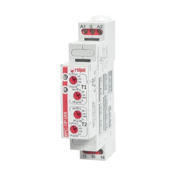 RPC-1IP-UNI Przekaźnik czasowy jednofunkcyjny (praca cykliczna)