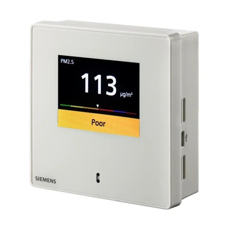 QSA2700D Pomieszczeniowy czujnik pyłów zawieszonych, 2 wyjścia 0..10 [V] (PM2.5 i PM10), komunikacja Modbus, IP30, wyświetlacz