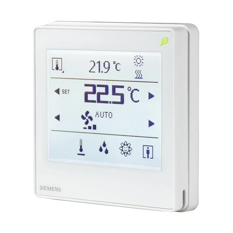 QMX3.P35H Konfigurowalny zadajnik pomieszczeniowy z wbudowanym czujnikiem temperatury, komunikacja KNX PL-Link, biały