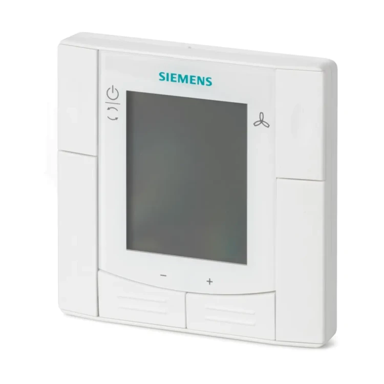 RDF302.B Regulator pomieszczeniowy, 230 V AC, 5..40 °C, komunikacja Modbus, klimakonwektory 2- lub 4-rurowe, sprężarki, wyjścia sterujące do wyboru 2-stawne (maks. 2) lub 3-stawne (maks. 1), brak wejść uniwersalnych X1 i X2