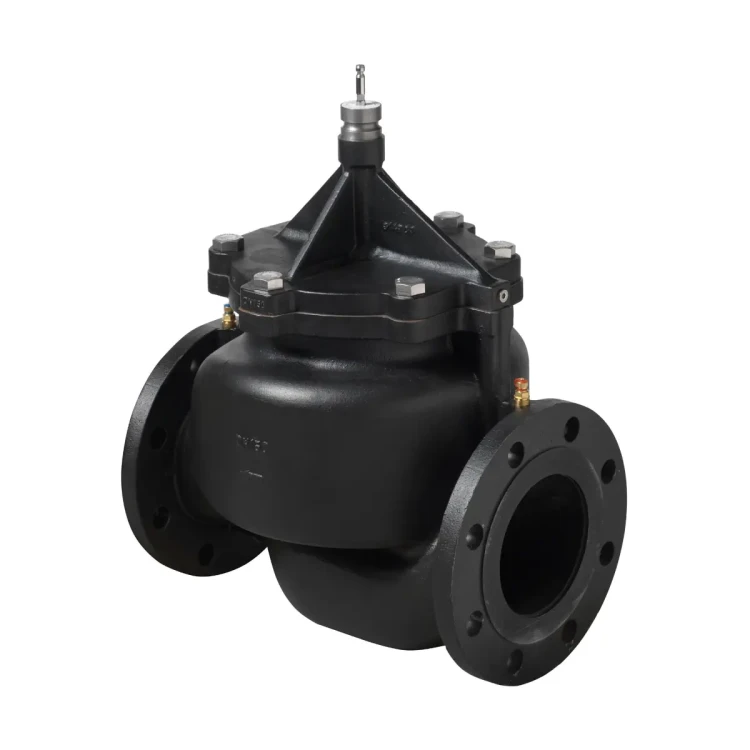 VPF53.200F280 Zawór Kombi kołnierzowy z żeliwa, PN25, DN200, V100 280 m3/h, współpracuje z SAV..P.., SQV..P..