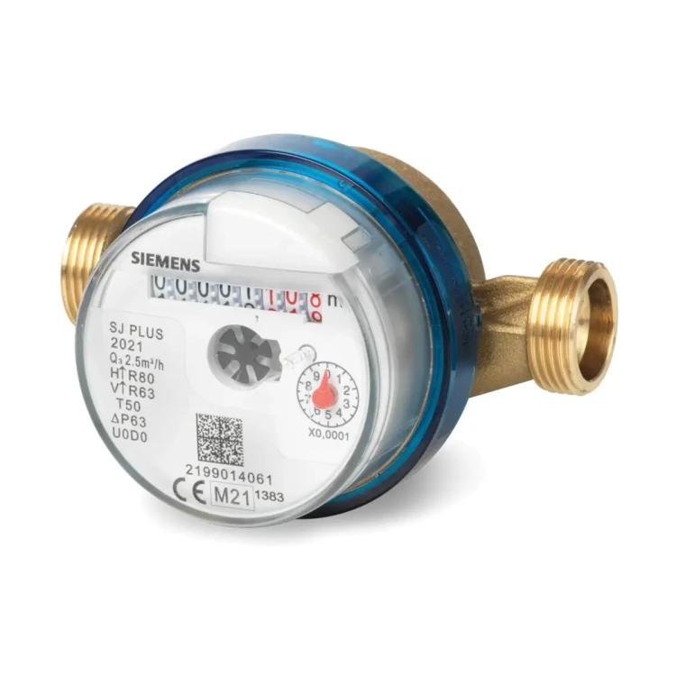 WFW240.D080 Wodomierz mechaniczny, Q3 2,5 m³/h, dł. korpusu 80 mm, gwint ¾", DN15, PN16, temperatura 30..90 °C