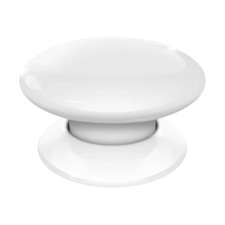 FGPB-101-1 FIBARO The Button Urządzenie umożliwia aktywowanie 6 wybranych akcji. Różne akcje mogą być aktywowane poprzez 1-5-krotne kliknięcia lub przytrzymanie wciśniętego przycisku. The Button zasilany jest 
bateryjnie