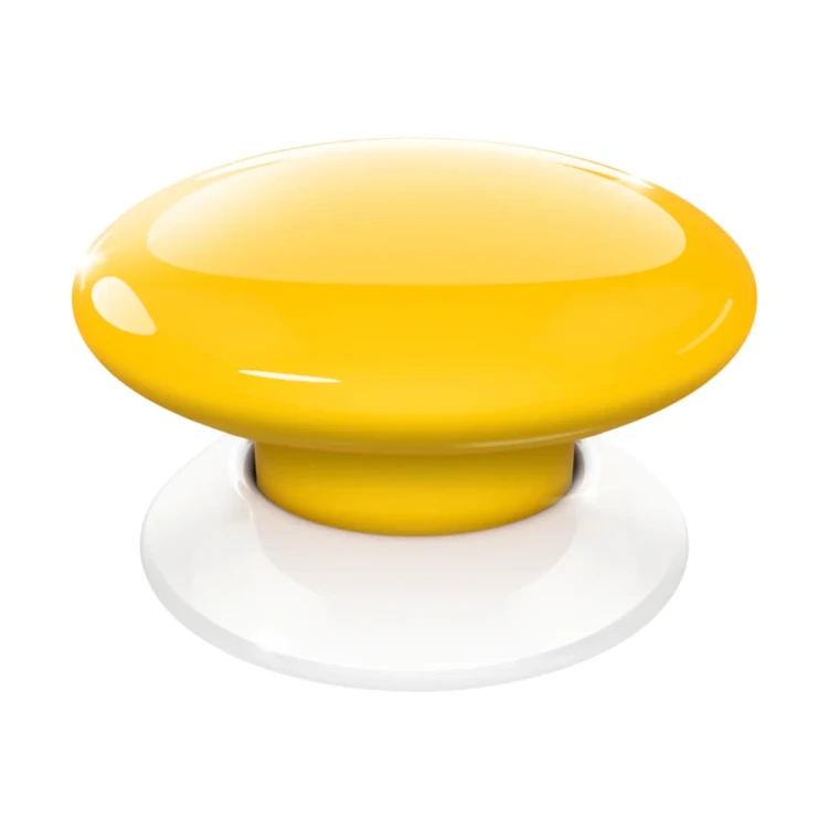 FGPB-101-4FIBARO The Button Urządzenie umożliwia aktywowanie 6 wybranych akcji. Różne akcje mogą być aktywowane poprzez 1-5-krotne kliknięcia lub przytrzymanie wciśniętego przycisku. The Button zasilany jest 
bateryjnie