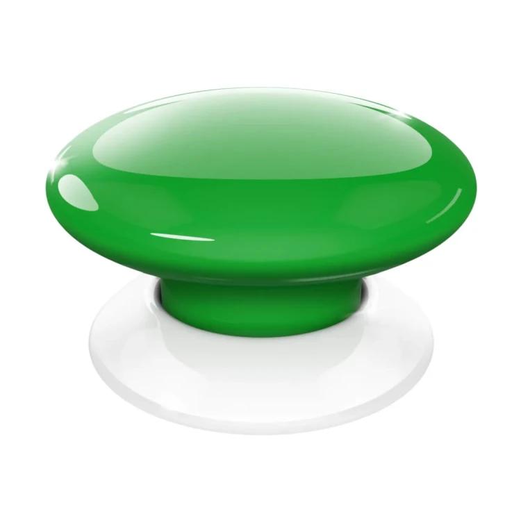 FIBARO The Button Urządzenie umożliwia aktywowanie 6 wybranych akcji. Różne akcje mogą być aktywowane poprzez 1-5-krotne kliknięcia lub przytrzymanie wciśniętego przycisku. The Button zasilany jest bateryjnie