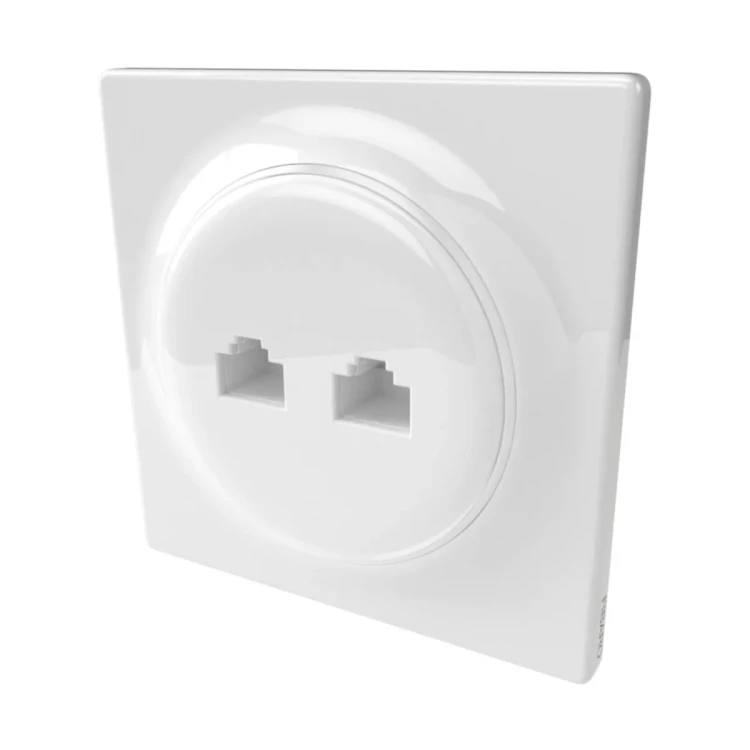 FGWEEU-021 FIBARO Walli N Ethernet Outlet to podwójne gniazdo ethernet wyposażone w 2 gniazda RJ45 kat.6