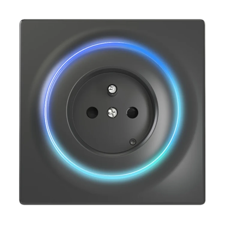 FGWOE-011-8 FIBARO Walli Outlet typ E Antracytowy to inteligentne gniazdko elektryczne przeznaczone do sterowania urządzeniami elektrycznymi przez sieć Z-Wave