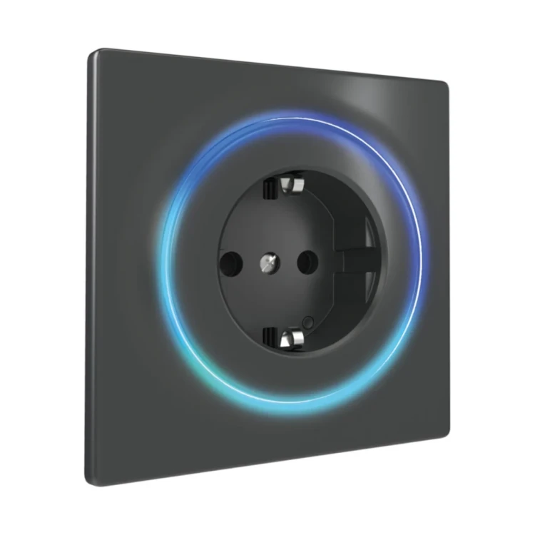 FGWOF-011-8 FIBARO Walli Outlet typ F Antracytowy to inteligentne gniazdko elektryczne przeznaczone do sterowania urządzeniami elektrycznymi przez sieć Z-Wave