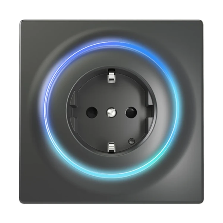 FGWOF-011-8 FIBARO Walli Outlet typ F Antracytowy to inteligentne gniazdko elektryczne przeznaczone do sterowania urządzeniami elektrycznymi przez sieć Z-Wave
