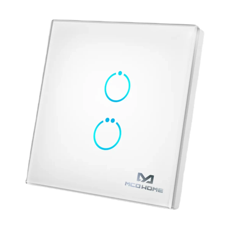 MH-S412_wh Inteligentny podwójny przełącznik dotykowy, biały, puszka 60 mm
