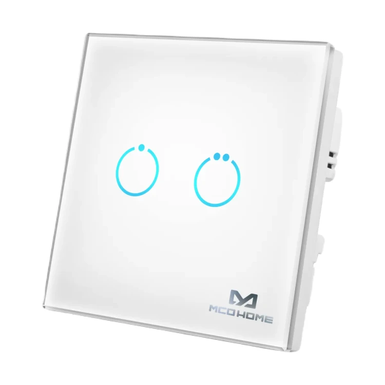MH-S312_wh Inteligentny podwójny przełącznik dotykowy, biały, puszka 86 mm