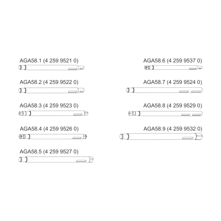 AGA58.2 Trzpień Ø12mm, jednostronny, maks. 20Nm, do siłowników przepustnic gazu i powietrza SQM5..