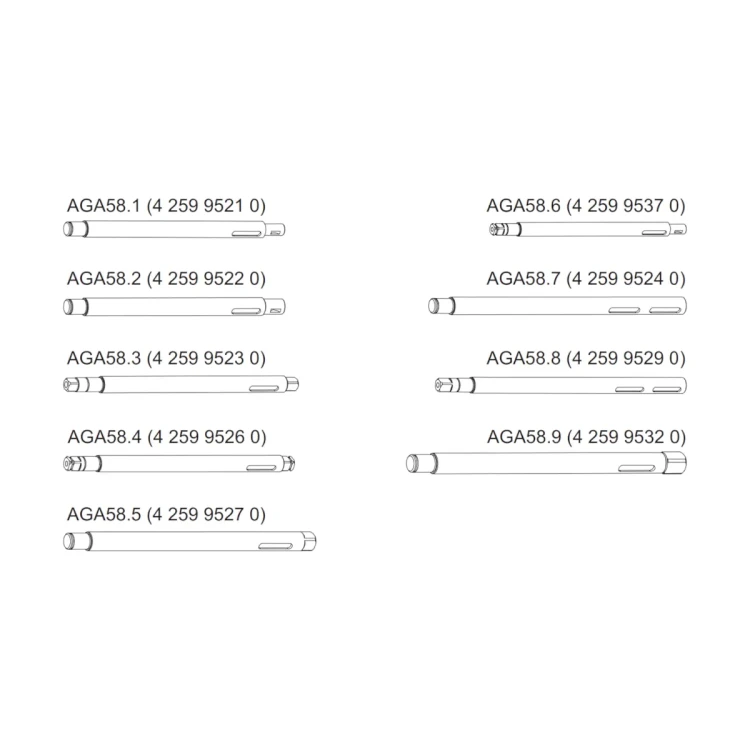 AGA58.4 Trzpień 9,5 x 9,5mm, dwustronny, maks. 30Nm, do siłowników przepustnic gazu i powietrza SQM5..
