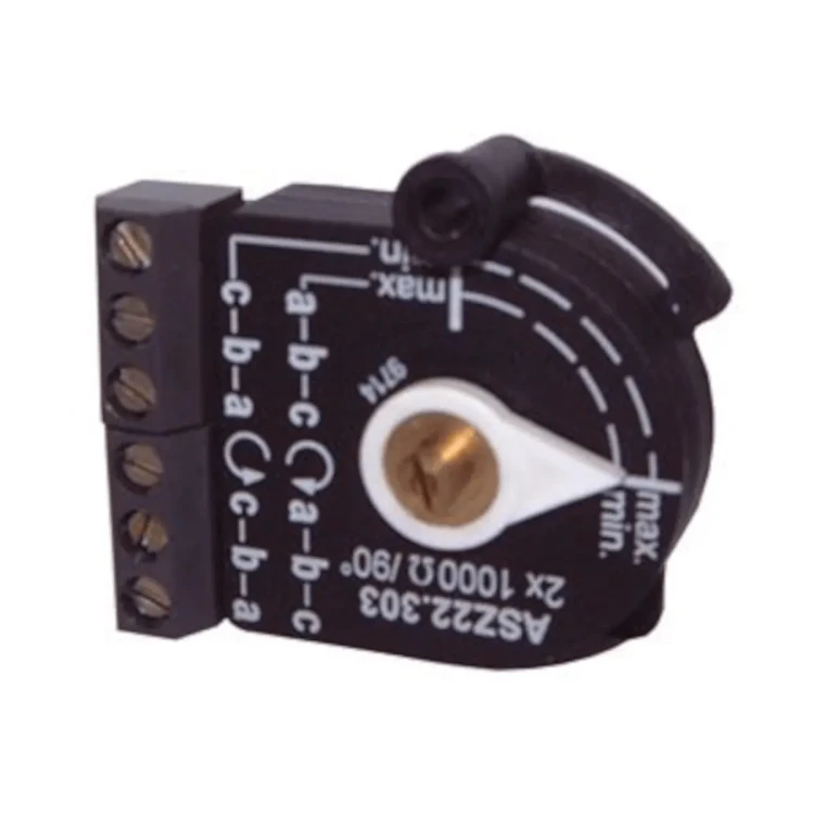 ASZ12.30 Potencjometr 1000Ω, 90°, wykonany z tworzywa, do elektrycznego wskazania położenia siłownika gazowego SQM1.. SQM2.. SQM5.. SQN7..