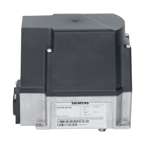 SQM40.247A21 Siłownik do przepustnic powietrza i zaworów palników olejowych lub gazowych, zakres obrotu 90°, 10Nm, 30s, wersja elektroniczna 4, 3 przełączniki, potencjometr podwójny