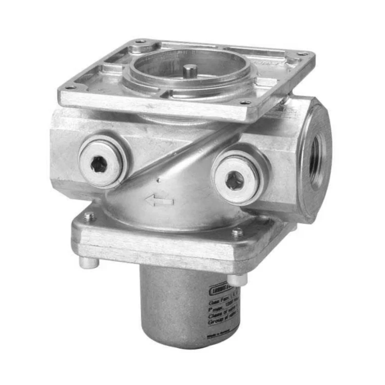 VGG10.804P Zawór do gazu lub powietrza z gwintem wewnętrznym R wg ISO 7/1, 4 punkty kontrolne, profilowany dysk, bez ogranicznika skoku, R3″, 60kPa, żeliwo