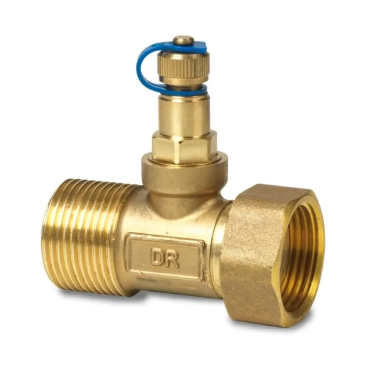 ALP55 Przyłącze z króćcem pomiaru ciśnienia do zaworów VWPG51..Q, przyłącze zaworu G¾, przyłącze instalacji R½, DN15, mosiądz