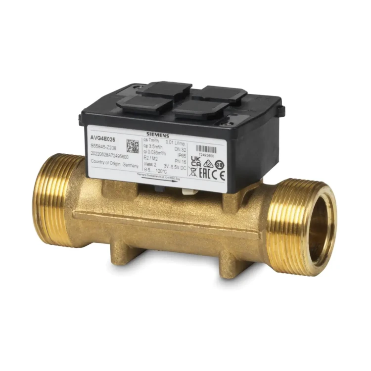 AVG4E025 Przepływomierz ultradźwiękowy PN16 do zaworu inteligentnego DN25, przyłącza gwintowane G 1½