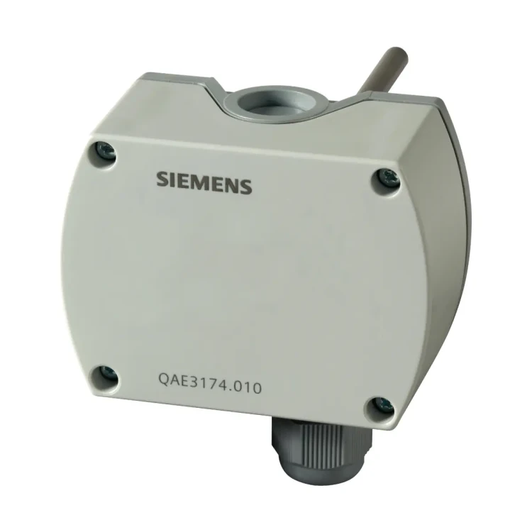 QAE3174.010 Zanurzeniowy czujnik temperatury, 4..20mA, Pt1000 klasa A, 0..70°C lub -40..120°C, IP65, długość zanurzenia 100mm, bez osłony