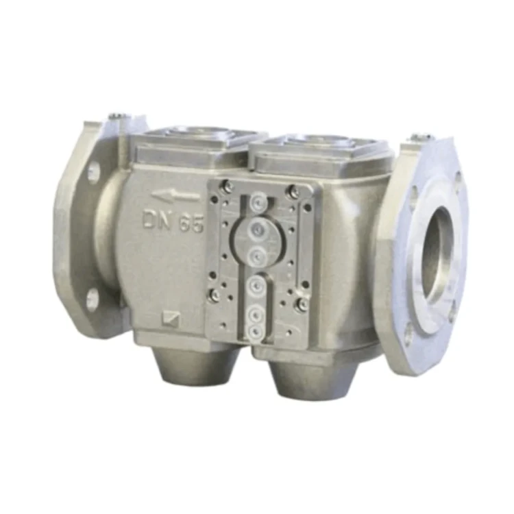 VRD40.040 Podwójny zawór do biogazu i gazów recyklingowych z kołnierzami przyłączeniowymi, DN40 (1½″), 100kPa, aluminium