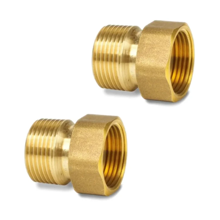 ALN15.252B Zestaw śrubunków gwintowanych (2 szt.), przyłącze zaworu G1, przyłącze instalacji R1, DN20, mosiądz