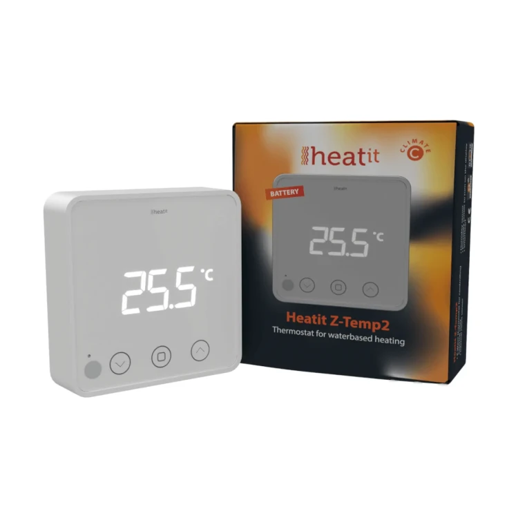 Heatit Z-Temp2 Bezprzewodowy termostat, kolor biały, Z-WAVE