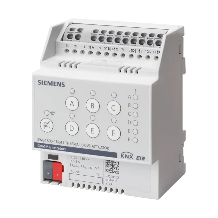 N 605D41 Aktor grzewczy KNX, 6 x AC 24..230 V do siłowników elektrotermicznych