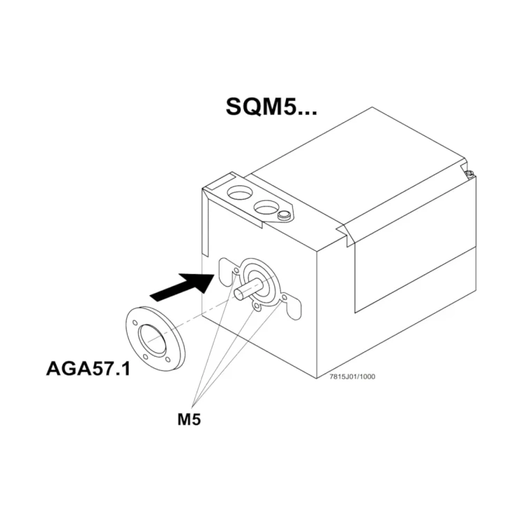 AGA57.1 Dystans montażowy do siłownika SQM5..