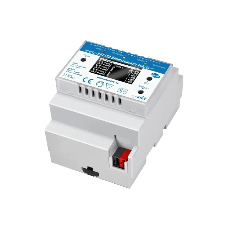 Enertex® KNX LED Dimmsequenzer 20A/5x REG – Ściemniacz 5-kanałowy do taśm LED, 5-48 [V], 480 [W]