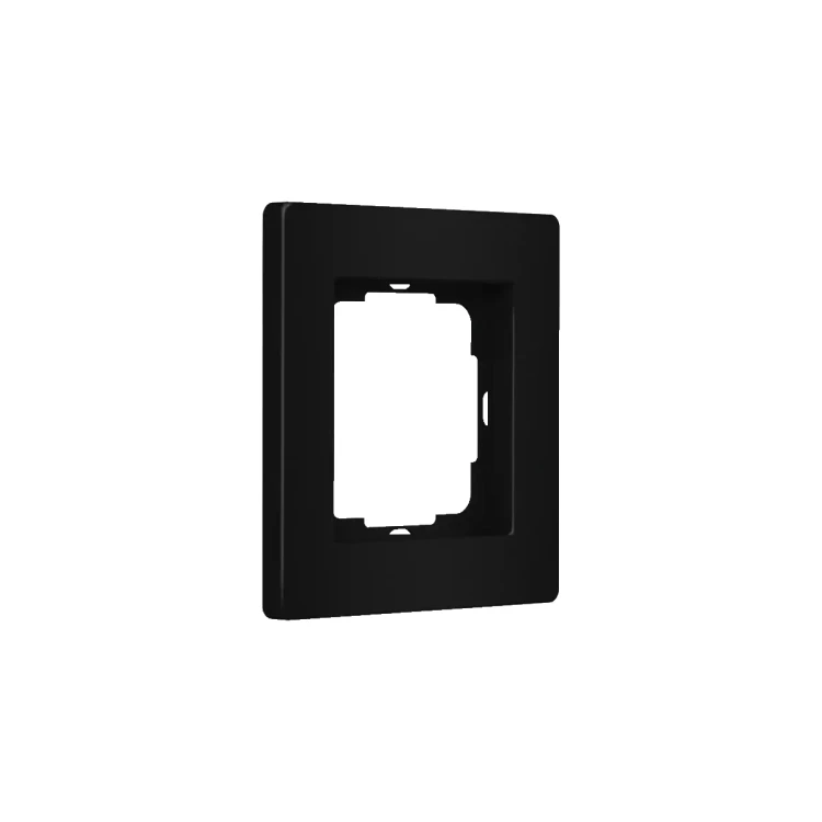 Enertex® AluRa Single BLACK – Ramka pojedyncza do wkładek 55 [mm] JUNG Serie A i AS